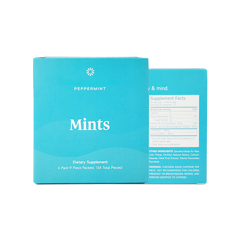 LOVOVEY Peppermint Mints | 54 Pieces, Fresh Breath Support, 6 Pack Portable Tablets