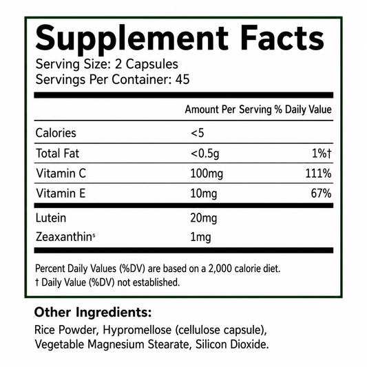 LOVOVEY Lutein & Zeaxanthin Eye Health Formula | 90 Softgels
