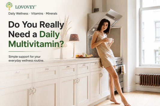Woman enjoying a healthy morning routine with water in a bright kitchen