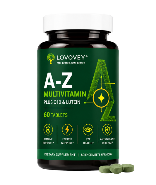LOVOVEY A-Z Multivitamin with CoQ10 & Lutein | 60 Tablets