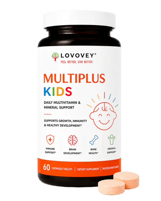 LOVOVEY Kids Daily Multivitamin & Mineral Support | 60 Tablets
