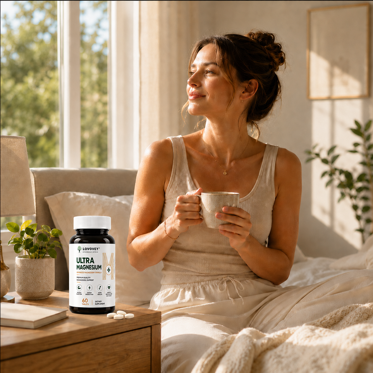 LOVOVEY Ultra Magnesium | Relaxation Sleep & Daily Wellness | 60 Tablets