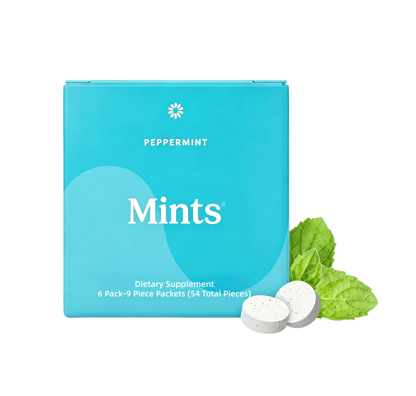 LOVOVEY Peppermint Mints | 54 Pieces, Fresh Breath Support, 6 Pack Portable Tablets