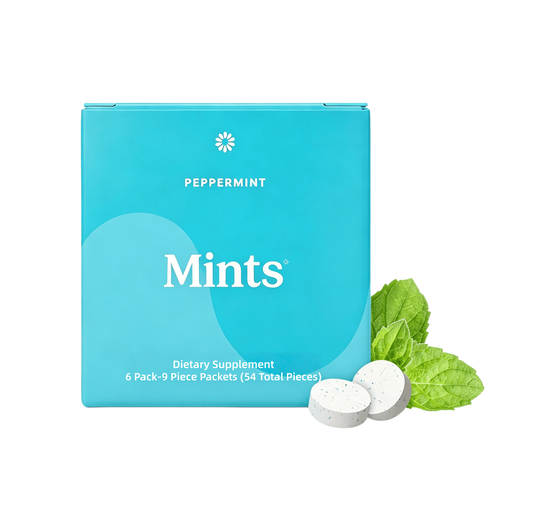 LOVOVEY Peppermint Mints | 54 Pieces, Fresh Breath Support, 6 Pack Portable Tablets
