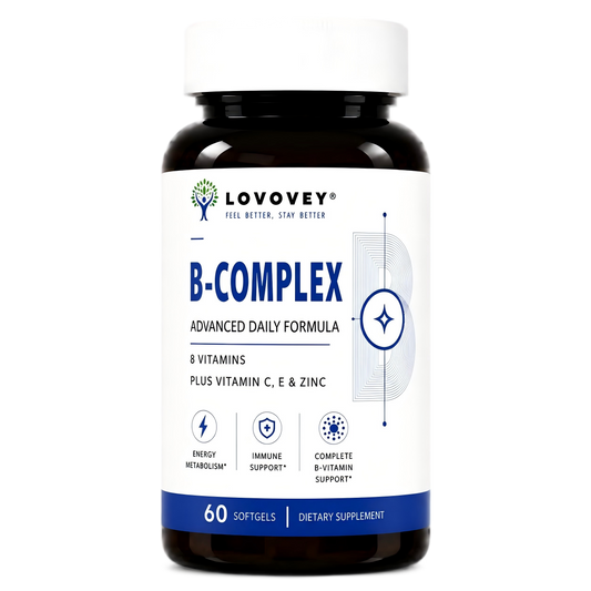 B-Complex with Vitamin C, E & Zinc - LOVOVEY 60 Softgels