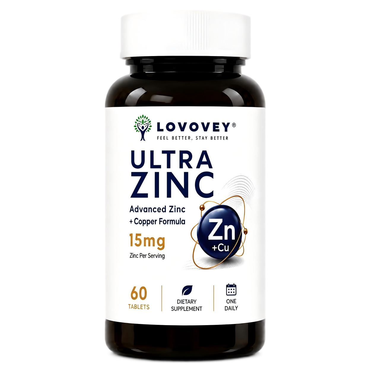 Ultra Zinc + Copper - Immune & Skin Support - LOVOVEY 60 Tablets