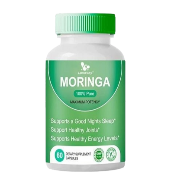 Lovovey Moringa 100% Pure – Natural Energy, Joint & Sleep Support, 60 Capsules