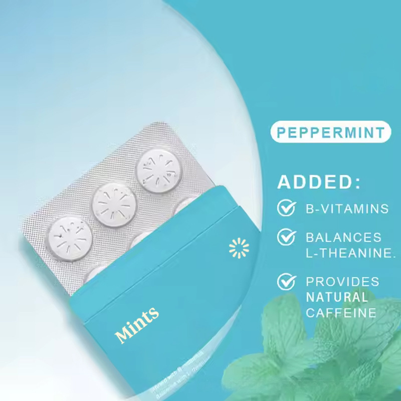 LOVOVEY Peppermint Mints | 54 Pieces, Fresh Breath Support, 6 Pack Portable Tablets