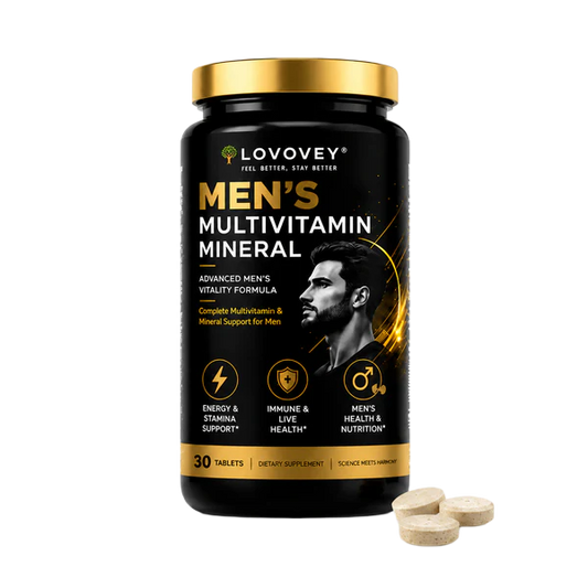 LOVOVEY Men's Multivitamin with Ginseng & CoQ10 | 30 Tablets