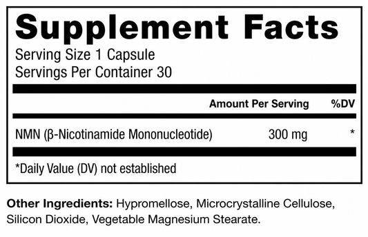 NMN Supplement - Cellular Energy & Healthy Aging Support - LOVOVEY 30 Capsules