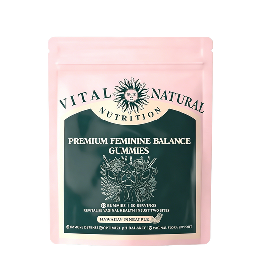 Premium Feminine Balance Gummies – Hawaiian Pineapple, 60 Gummies, pH Balance & Vaginal Health Support