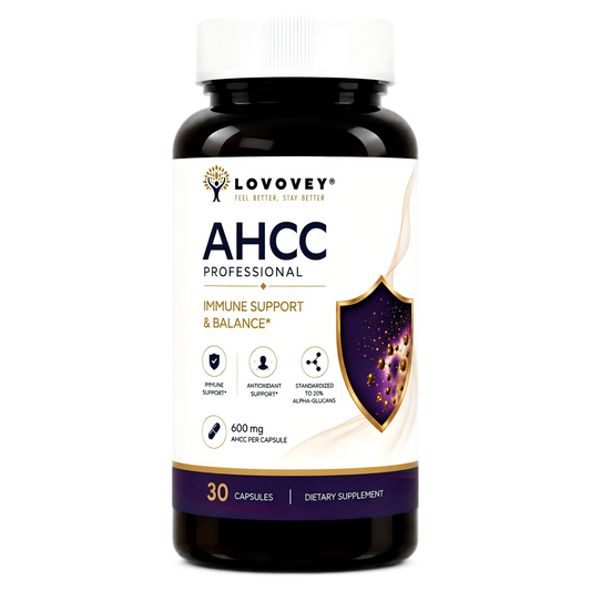 AHCC Supplement - Immune Defense & Cellular Wellness - LOVOVEY 30 Capsules