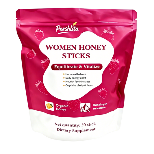 LOVOVEY Women’s Honey Sticks | 30 Pack, Daily Energy & Hormonal Balance Support, Strawberry Flavor