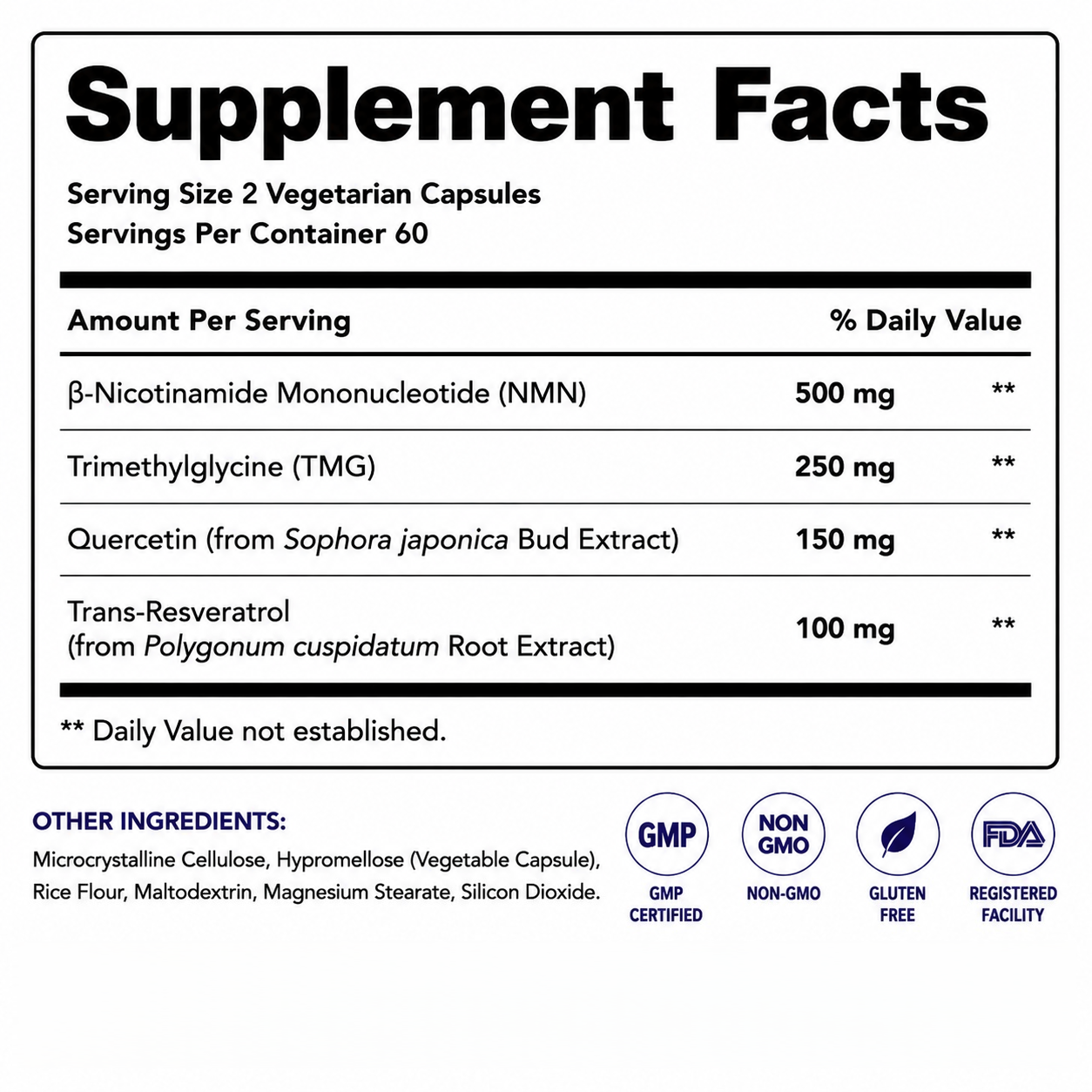 LOVOVEY NMN Supplement | Cellular Energy & Healthy Aging Support | 60 Capsules