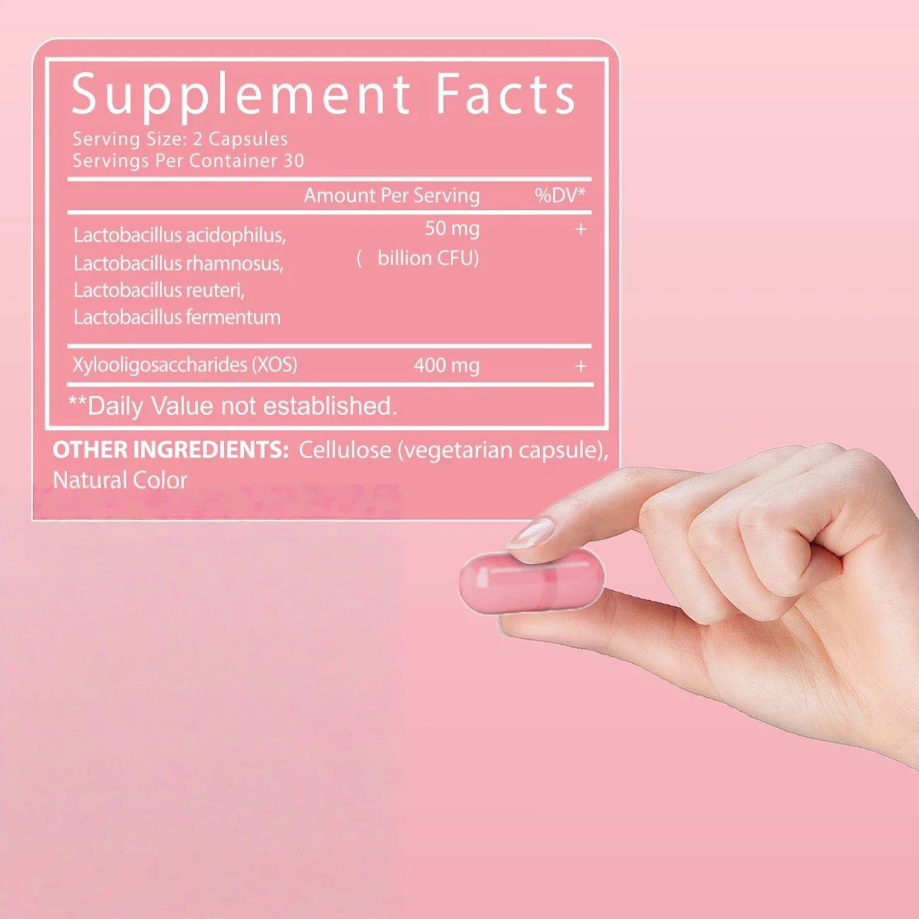Advanced Women's Probiotic Capsules – 60 Vegan Capsules for Vaginal Health & pH Balance