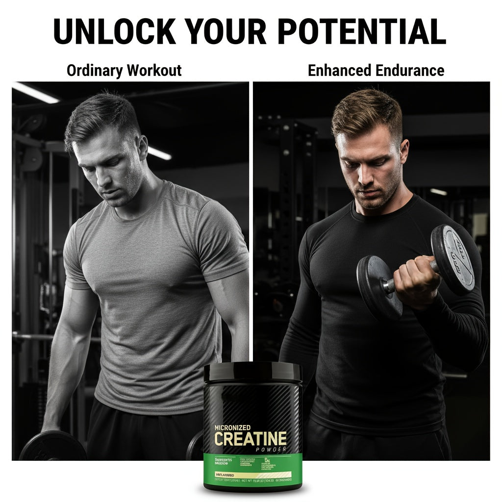 LOVOVEY Micronized Creatine Monohydrate Powder | 5g Per Serving, 300g, 60 Servings, Muscle Strength & Performance Support