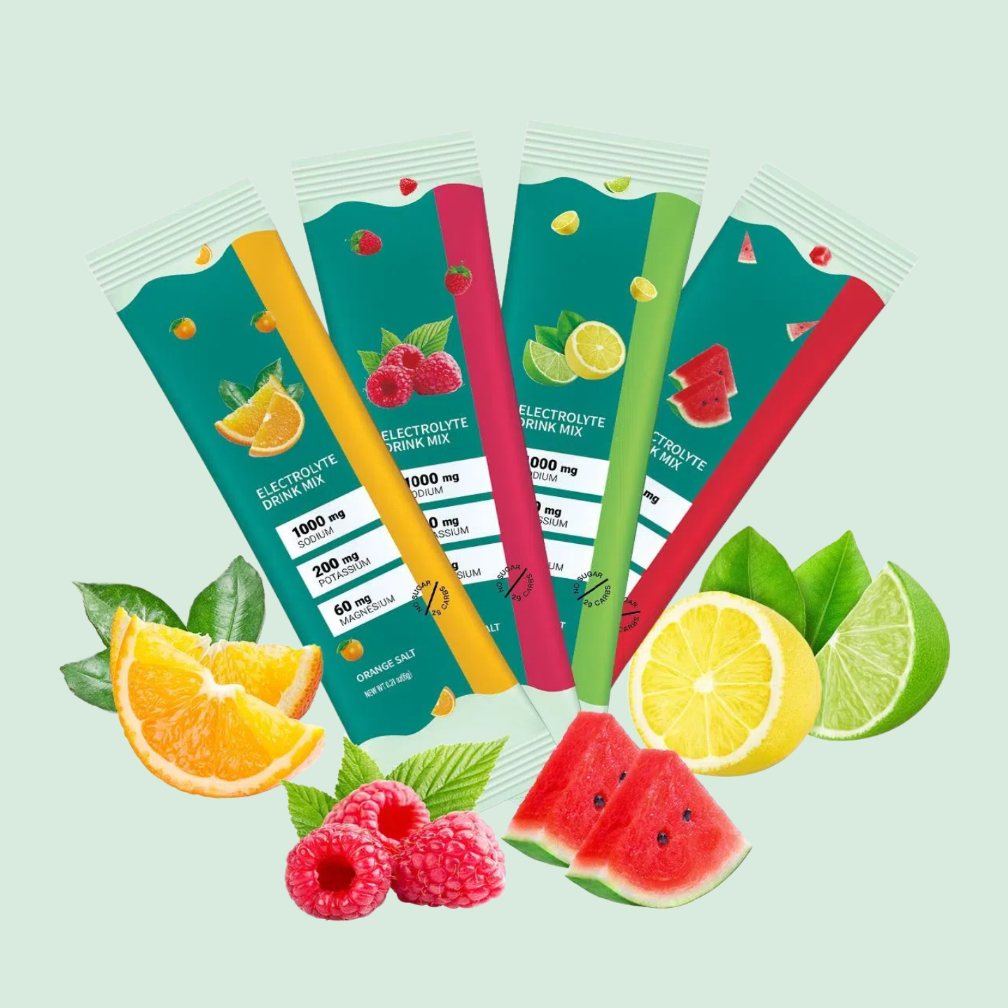 LOVOVEY Electrolyte Hydration Powder | 20 Stick Packs, 4 Flavors