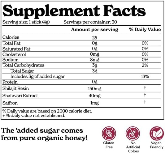 LOVOVEY Women’s Honey Sticks | 30 Pack, Daily Energy & Hormonal Balance Support, Strawberry Flavor