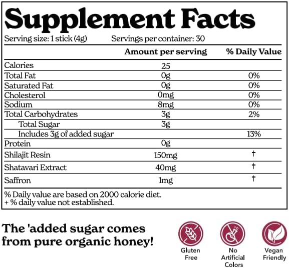 LOVOVEY Women’s Honey Sticks | 30 Pack, Daily Energy & Hormonal Balance Support, Strawberry Flavor