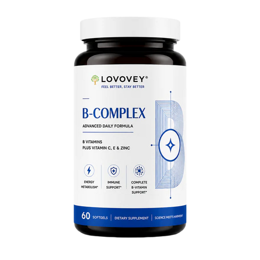 LOVOVEY B-Complex with Vitamin C, E & Zinc | 60 Softgels