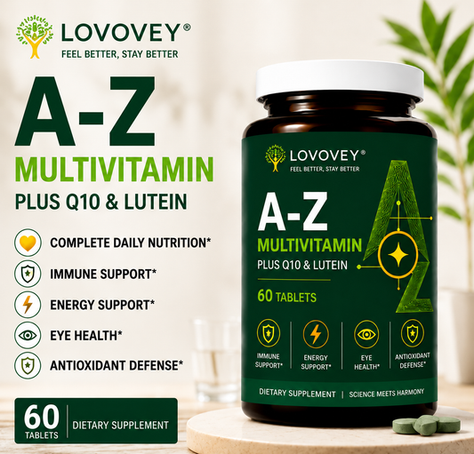 LOVOVEY A-Z Multivitamin with CoQ10 & Lutein | 60 Tablets