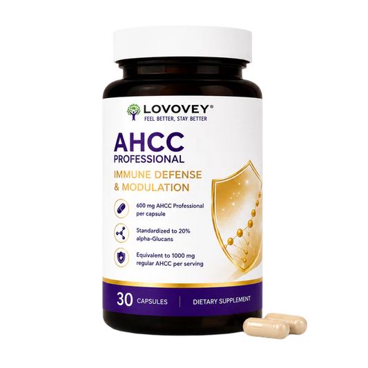 LOVOVEY AHCC Professional | Immune Defense & Wellness Support | 30 Capsules