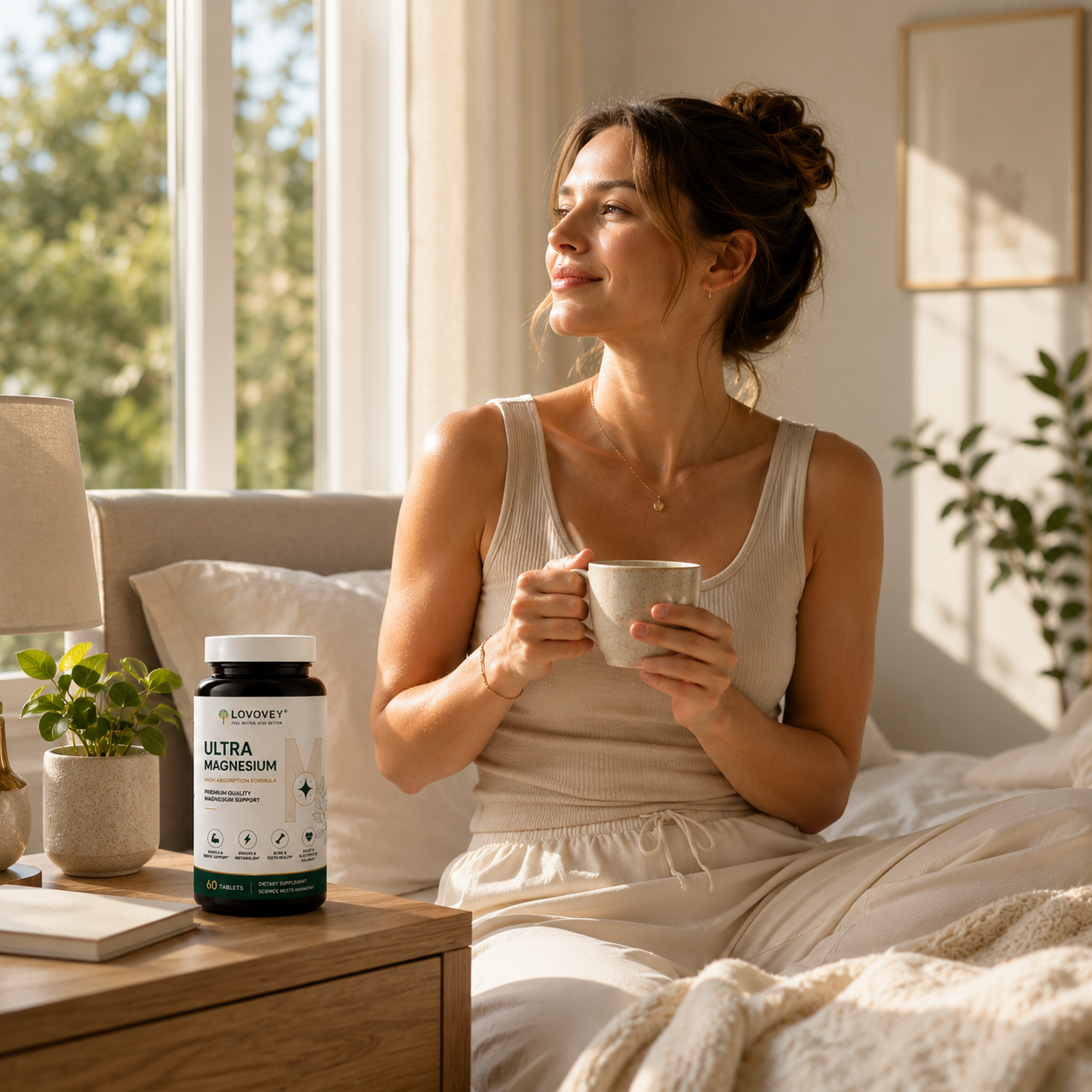 LOVOVEY Ultra Magnesium for Relaxation & Daily Wellness | 60 Tablets