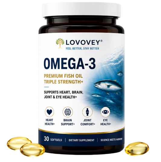 LOVOVEY Heart & Brain Omega-3 Fish Oil | 30 Softgels