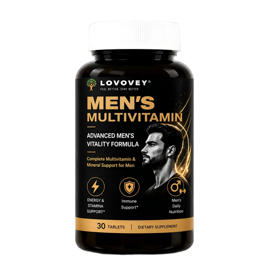 LOVOVEY Men's Multivitamin Ginseng & CoQ10 | Daily Energy & Wellness | 30 Tablets