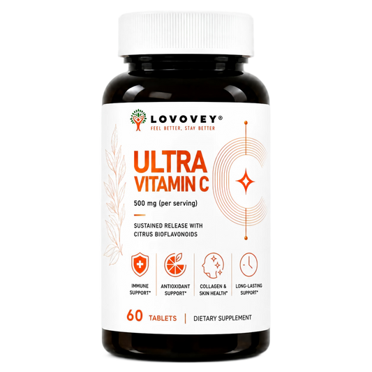 Ultra Vitamin C - Sustained Release with Citrus Bioflavonoids - LOVOVEY 60 Tablets