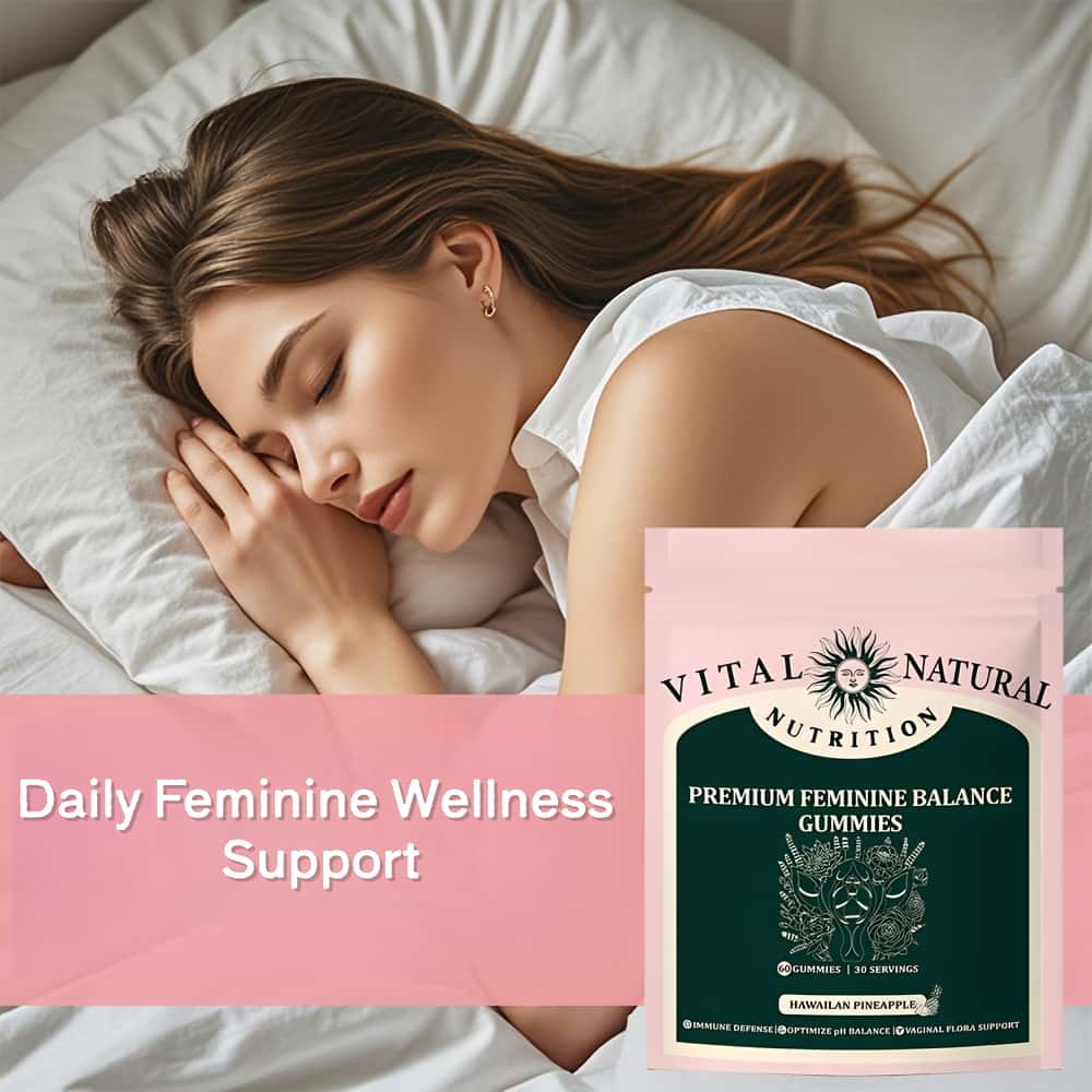 Premium Feminine Balance Gummies – Hawaiian Pineapple, 60 Gummies, pH Balance & Vaginal Health Support